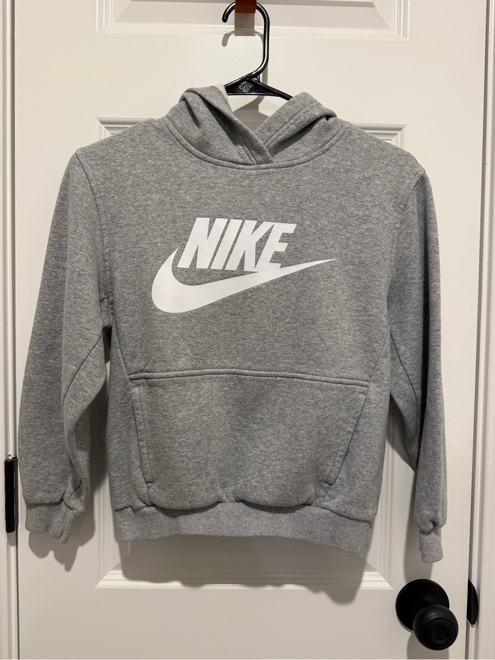 Nike Kids Gray Hoodie with White Logo - Picture 2 of 3